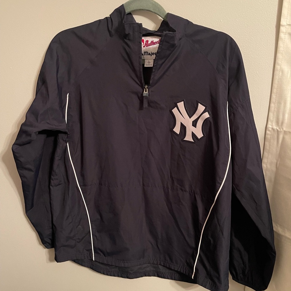 Majestic Authentic MLB NYY Yankees pullover Kids Large